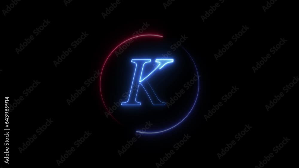 Abstract neon light A text animation ,blue and purple color text . Abstract neon light A text animation ,blue and purple color text .