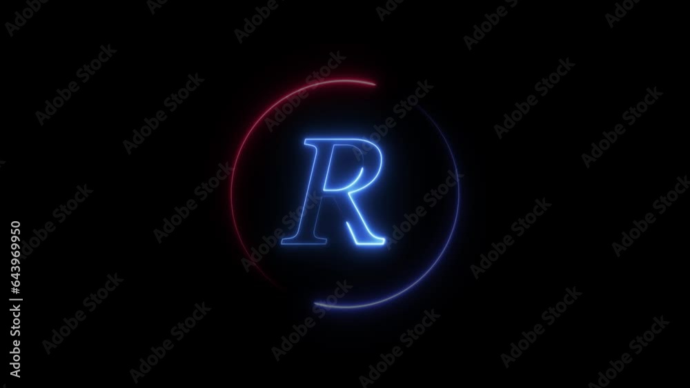Abstract neon light A text animation ,blue and purple color text . Abstract neon light A text animation ,blue and purple color text .