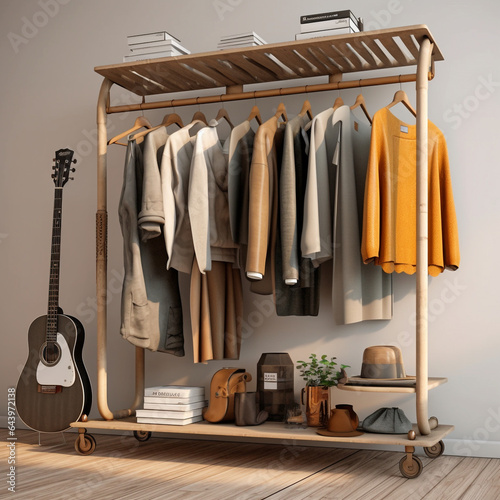 clothes hanger theme design illustration