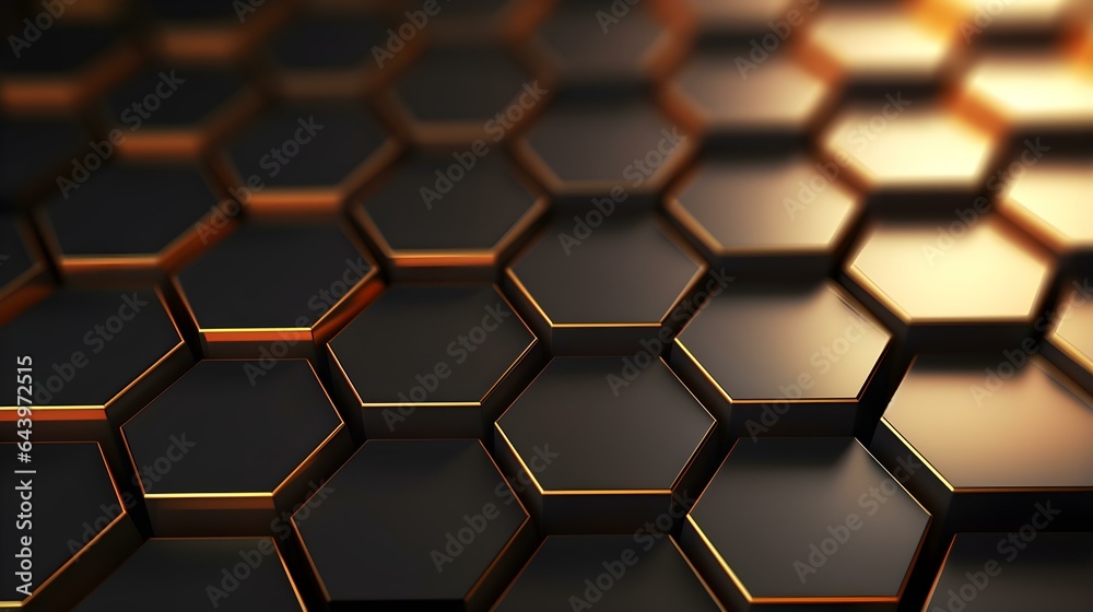 Abstract Background of hexagonal Shapes in dark golden Colors. Geometric 3D Wallpaper
Abstract Background of hexagonal Shapes in dark golden Colors. Geometric 3D Wallpaper