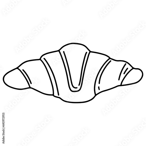 Croissant cartoon illustration