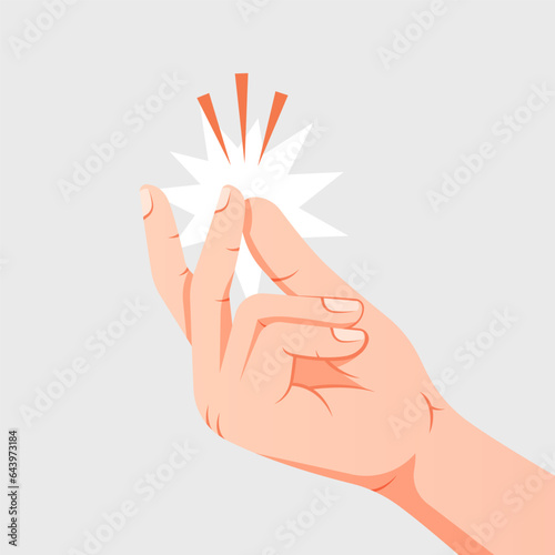 snapping fingers gesture vector. easy concept vector background.