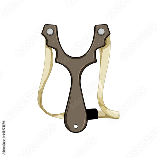 sling slingshot cartoon. catapult aim, fun rubber, target stone sling slingshot sign. isolated symbol vector illustration