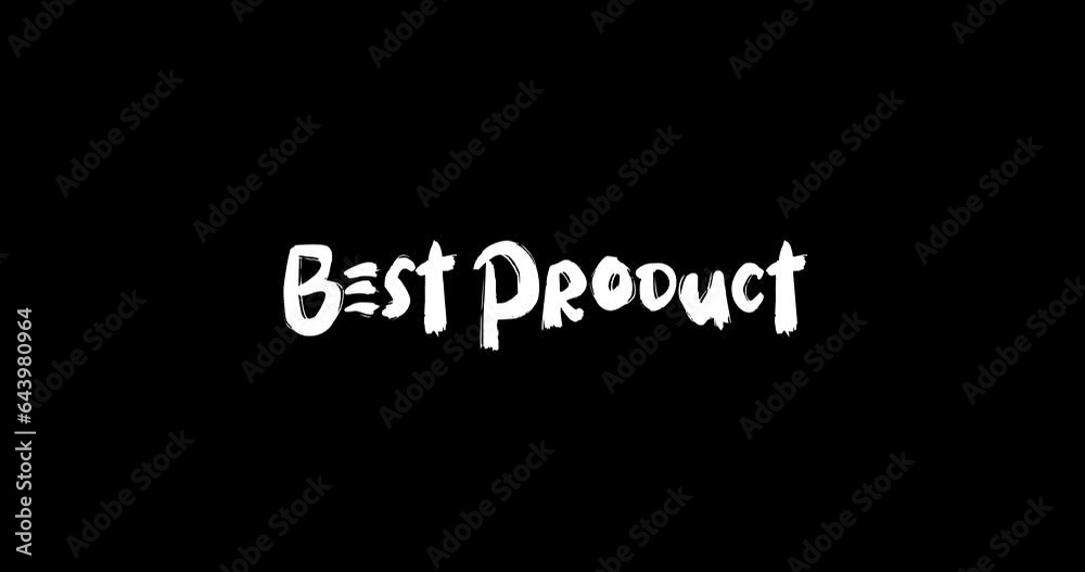 Best Product Bold Text Typography Animation Effect of Grunge Transition on Black Background Best Product Bold Text Typography Animation Effect of Grunge Transition on Black Background