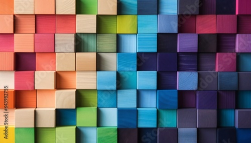 Spectrum of Stacked Multicoloured Wooden Blocks