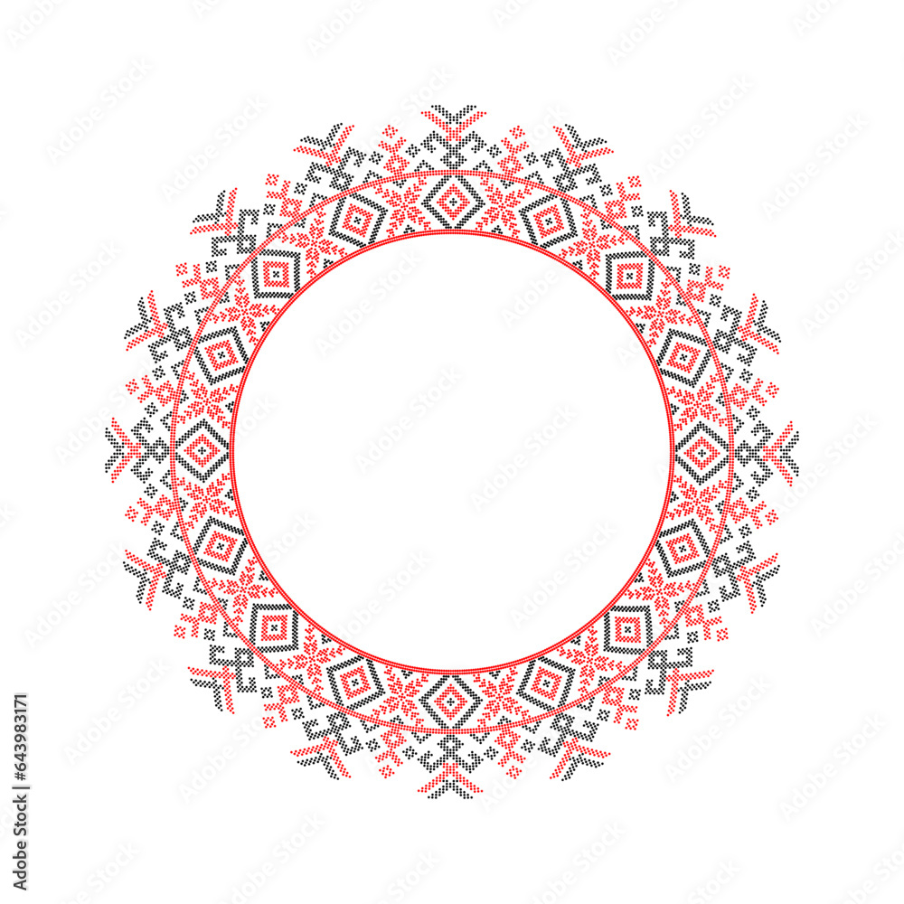 Vector illustration of Ukrainian ornament in ethnic style, identity, vyshyvanka, embroidery for print clothes, websites, banners. Background. Geometric design, border, copy space, frame Vector illustration of Ukrainian ornament in ethnic style, identity, vyshyvanka, embroidery for print clothes, websites, banners. Background. Geometric design, border, copy space, frame