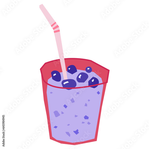 Berry smoothie flat illustration