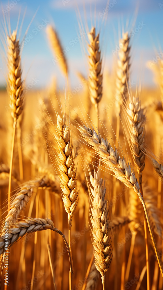 high narrow vertical panorama golden ears of wheat in the field ripe harvest ready for harvesting high narrow vertical panorama golden ears of wheat in the field ripe harvest ready for harvesting
