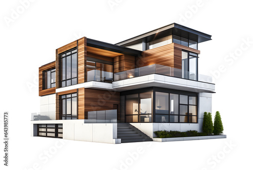 small house exterior design isolated on transparent background © Sufyan