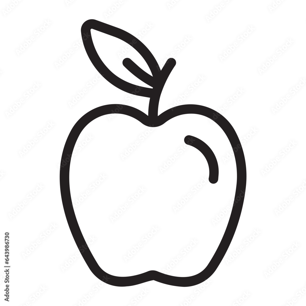 apple line icon apple line icon