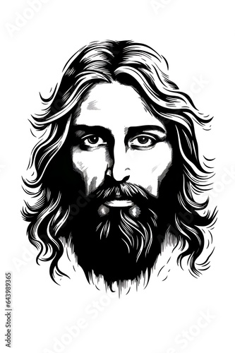 Portrait of a person resembling Jesus.