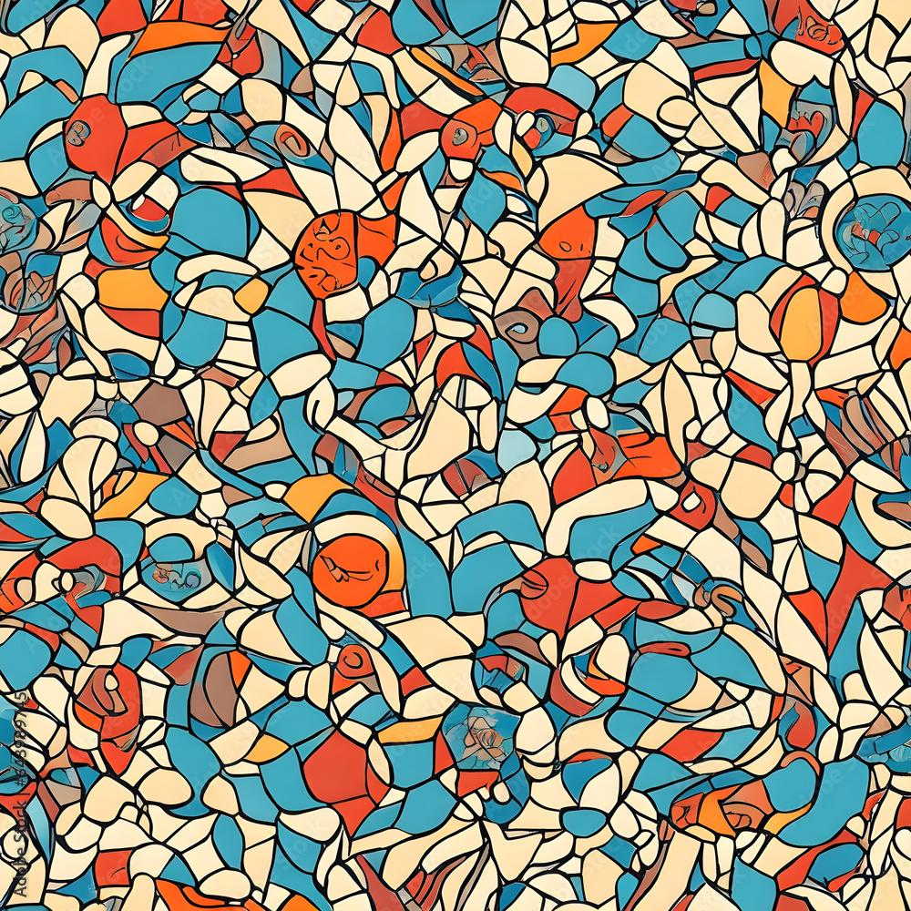 seamless floral pattern background.