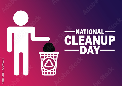 National Cleanup Day Vector Template Design Illustration. Suitable for greeting card, poster and banner