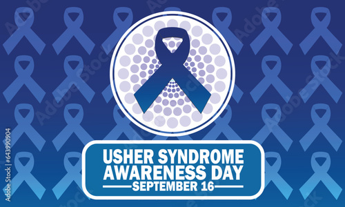 Usher Syndrome Awareness Day Vector illustration. September 16. Holiday concept. Template for background, banner, card, poster with text inscription