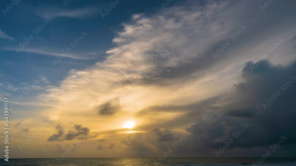 Time lapse clip of several fluffy curly rolling cloud layers in windy weather before the storm Time lapse clip of several fluffy curly rolling cloud layers in windy weather before the storm