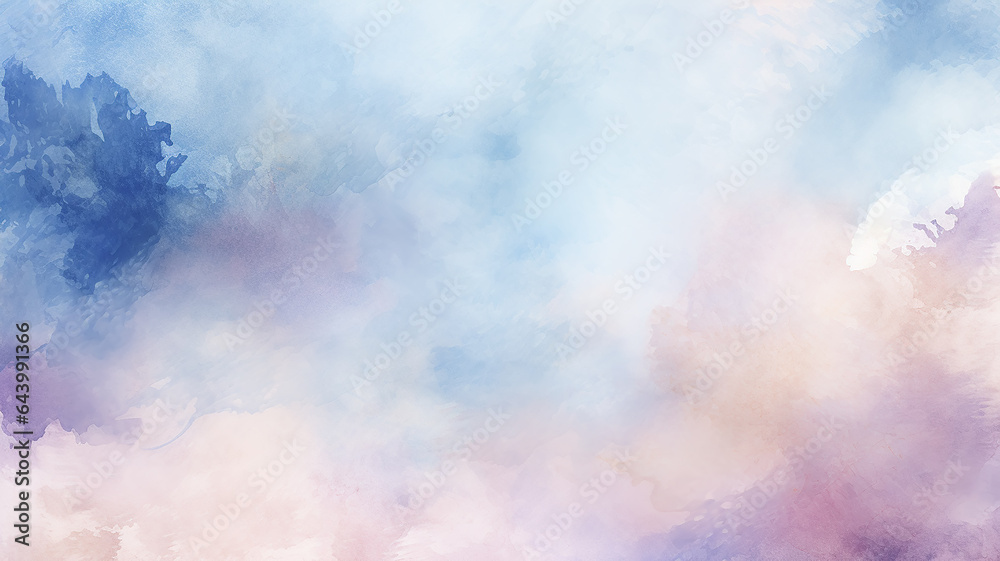Fototapeta premium light watercolor abstract background gentle gradient pastel softcolor pink white and blue blank drawing painting