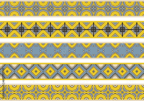 Five seamless decorative borders