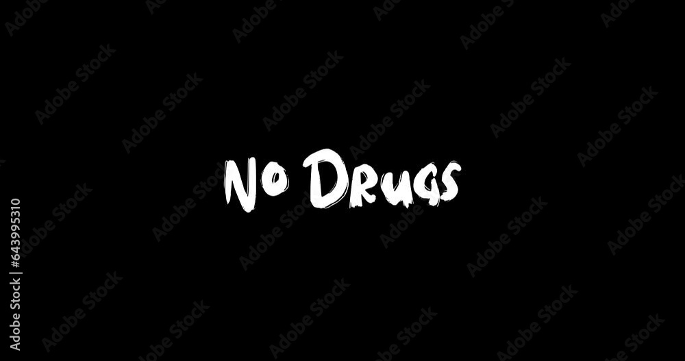 No Drugs Transition Bold Text Typography Animation on Black Background No Drugs Transition Bold Text Typography Animation on Black Background