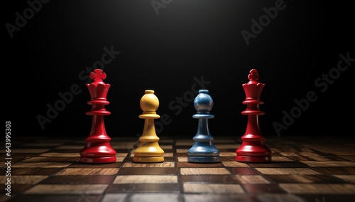 Chess board game concept of business ideas and competition and strategy ideas.