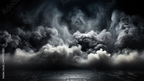 Dark background with smoke.