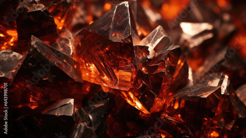 A rugged surface of light and dark colored magma interspersed with crystals