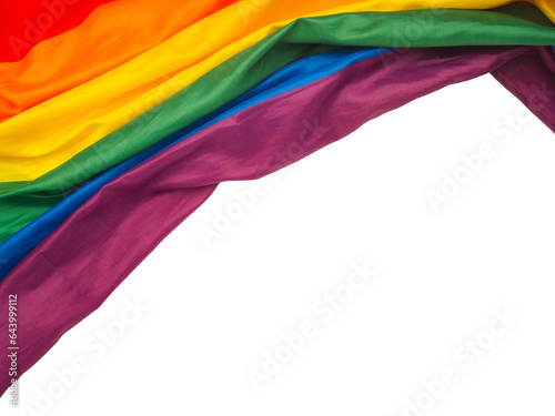 Part of the rainbow flag or LGBTQ flag is on a transparent background.