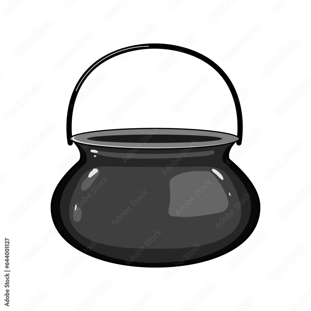 Fototapeta premium trick halloween bucket cartoon. treat october, autumn spooky, scary orange trick halloween bucket sign. isolated symbol vector illustration