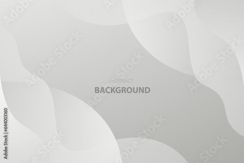 Abstract white and gray wave color background, Vector Illustration	