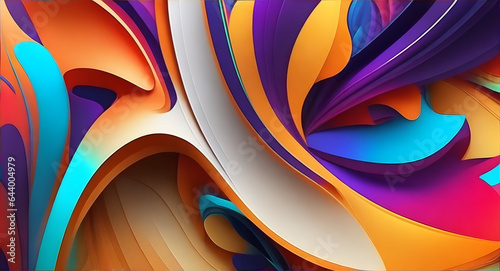 3d Colorful abstract wallpaper modern background 114. generative ai