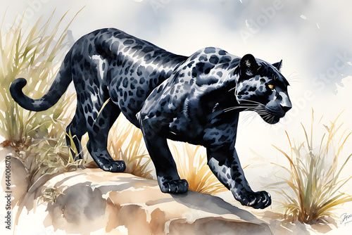 a Majestic Black Jaguar The Elegance of the Night