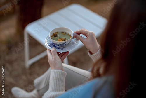 woman with a cup of tea
