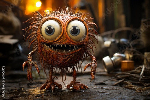 Friendly Monster With Big Googly Eyes, Generative AI © Shooting Star Std