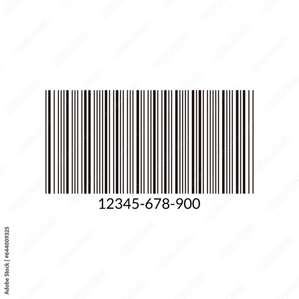 Bar code icon, realistic barcode
Bar code icon, realistic barcode