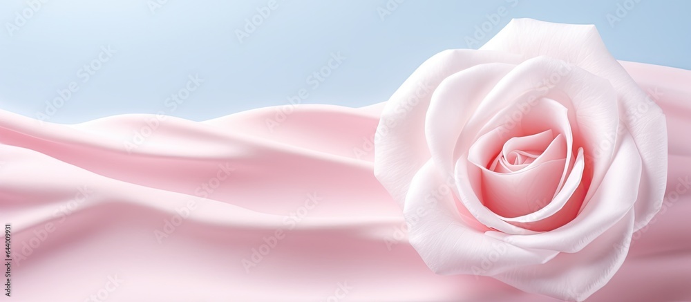 Black isolated rose marshmallow Zephyr isolated pastel background Copy space