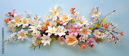 Floral stock on isolated pastel background Copy space © HN Works