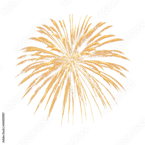 Firework Isolated on transparent background  png. Firework frame for new year party event  concept.