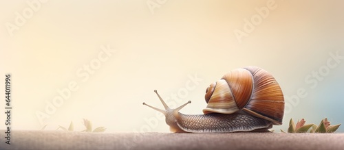 Giant mollusk isolated pastel background Copy space