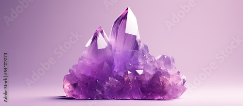 Amethyst isolated isolated pastel background Copy space