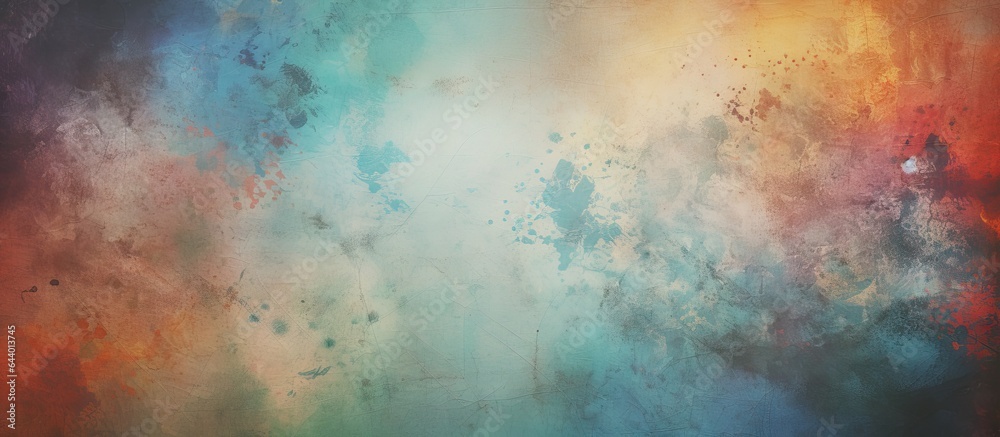 Abstract multicolor grunge background with vintage stains and weathered wall elements isolated pastel background Copy space