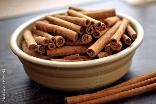 Cinnamon stick flavoring spices powder brown