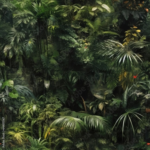 Seamless texture. Tropical jungle
