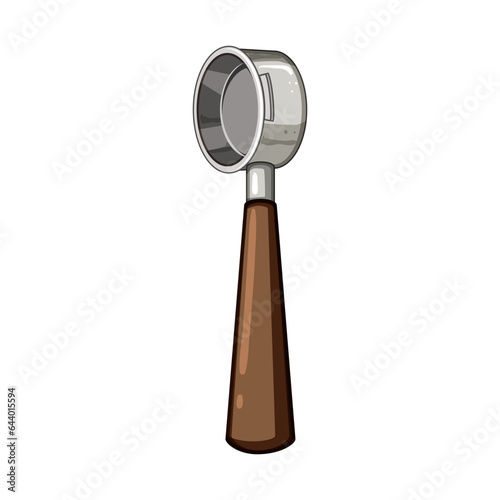 beverage portafilter coffee cartoon. morning filter, brown hot, fresh black beverage portafilter coffee sign. isolated symbol vector illustration
