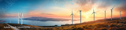 Eco energy power windmill turbine wind electricity environment renewable ocean
