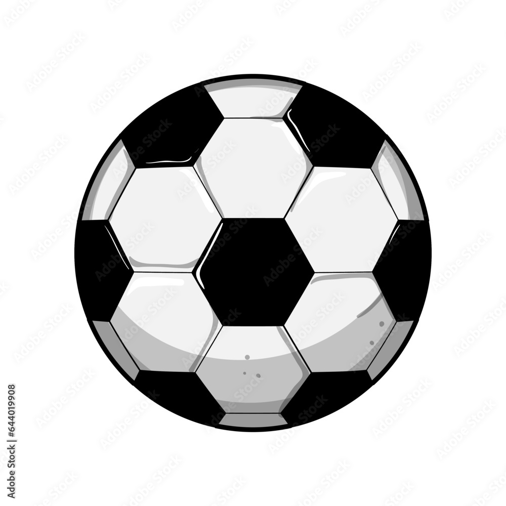 Fototapeta premium foot soccer ball cartoon. game tournament, championship goal, symbol competition foot soccer ball sign. isolated symbol vector illustration