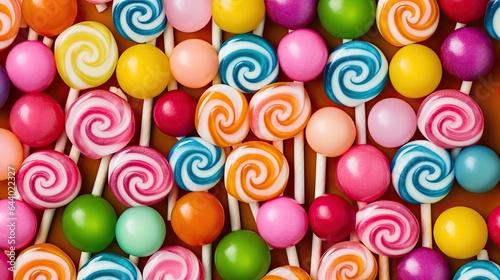 Image of candies in abstract for wallpaper, isolated over white background