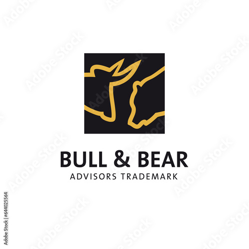 Bulle und Bär, Company Logo,gold