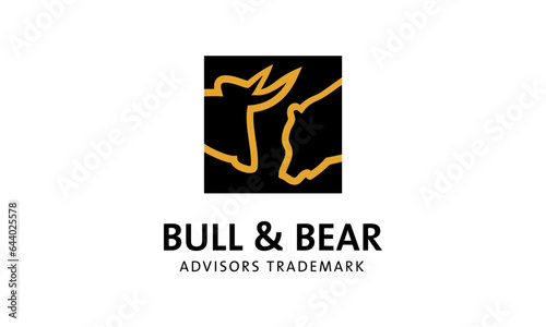 Bulle und Bär, Company Logo, gold