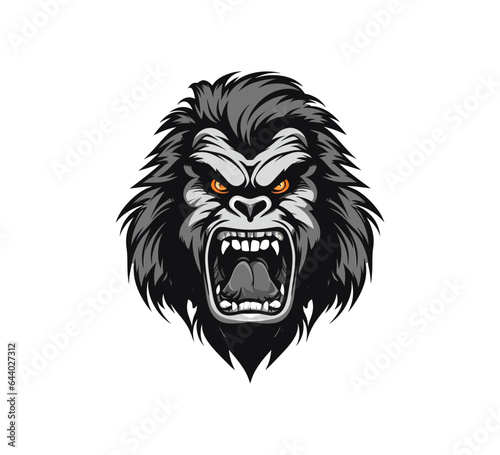 Gorilla logo. Vector illustration design