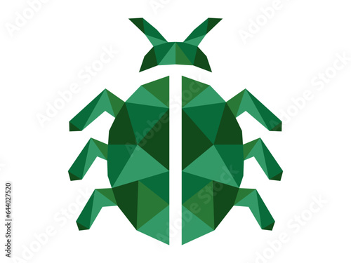 ilustration logo of beetle style polygonal