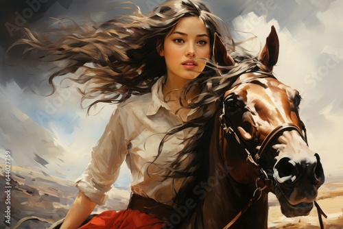 close up rider woman on horseback
